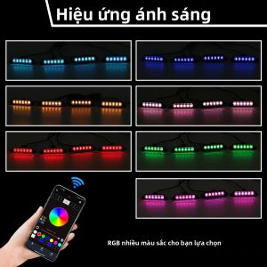 4 Đèn LED Lưới Tản Nhiệt Cho Xe Toyota RAV4 XSE/Hybrid HEV 2026 Lưới Trước DRL Chạy Ban Ngày Đèn Phụ Kiện Xe Hơi