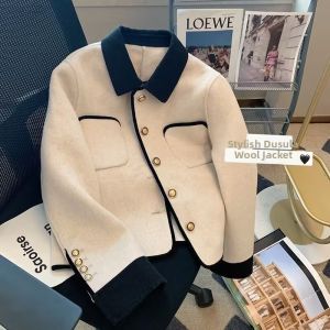 High Quality New Autumn Fashion Elegance Niche Petite Lady Tweed Jacket