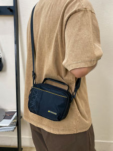 Fouvor Ultra Lightweight Summer Casual Crossbody Phone Bag Mens Travel Document Small Square Bag Leisure Shoulder Bag