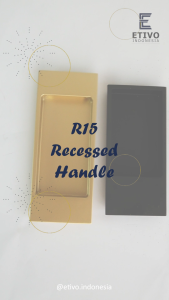Etivo R15 Recessed Handle Gold Black | Tarikan Laci Tanam Gagang Lemari