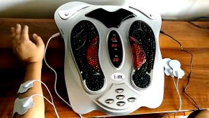 Leg massager calf blood circulation and plantar fasciitis relaxation treatment device far infrared acupoint reflex