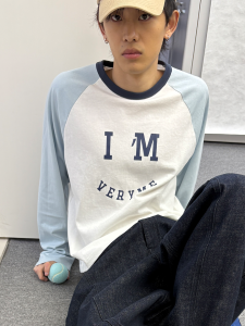 Roaringwild | Color Block Print Round Neck Long Sleeve T-Shirt Men