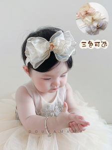 Princess Crown Bows Lace Baby Hair Band Newborn Baby Girl Infant 100 Days Old One Year Old Hair Accessories Headdress