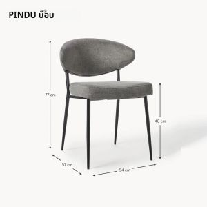 เก้าอี้ทานอาหารสไตล์ยุโรปแบบย้อนยุค เก้าอี้แบบพับได้พร้อมแผ่นรองแบบคาร์บอนสแตนเลส เบาะนั่งแบบหรูหรา ชานชาลาแบบย้ายได้ วัสดุอื่น ๆ