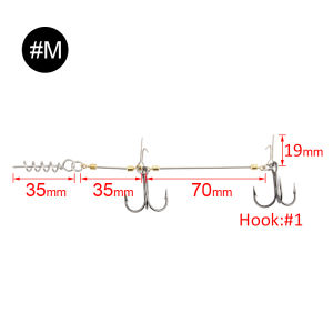 Spinpole Stinger Fishing Rig Hook for Big Shad Swimbait Center Pin Screw Pike Bass Trout Perch Bait Barbed Sharp Treble FishHook