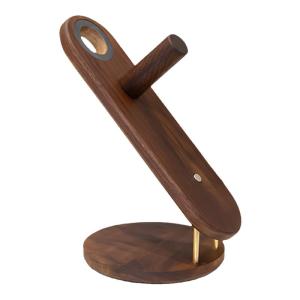 Wall-mounted Free  Hair Dryer Stand Wooden Storage Rack