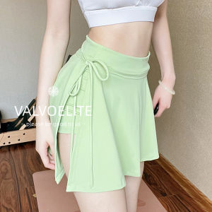 Valvoelite ผู้หญิงกีฬากระโปรงสั้นแห้งเร็ว Moisture Wicking ฟิตเนสชุดเทนนิสนอกสวมใส่กางเกงโยคะ