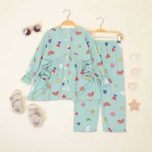 Best Seller Setelan Baju Anak Perempuan Bahan Rayon Premium / One Set Anak Cewek