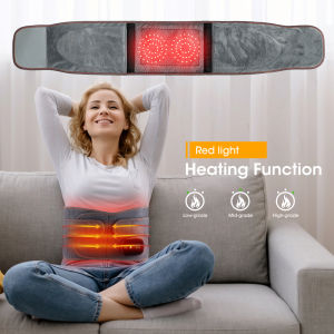 Hailicare Electric Heating Waist Massage Belt Far Infrared Vibrator Hot Compress Lumbar Brace Therapy Massager Back Support Massage Belt