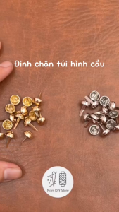 Đinh Ghim Chân Túi Đầu Cầu 10mm 12mm Hợp Kim Xi Mạ Điện – Chân Đế Túi Xách Đinh Trang Trí Ví Da Handmade DIY