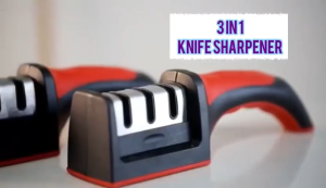 3 Stages Knife Sharpener Anti Slip Alat Pengasah Pisau Kitchen 304 Stainless Steel Knife Sharpener