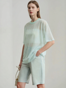AMII | New Crewneck Tencel Thin Knit Sweater