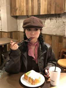 Red Plaid Silk Scarf Linen Necktie Korean Style Versatile Fashion Accessory Long Rectangle Neck Warmer for Young Women