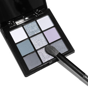 9 Colors Eye shadow Palette Dark Black Grey Silvery Color Shimmer Matte Finish Smokey Style Stage Party Performance Makeup