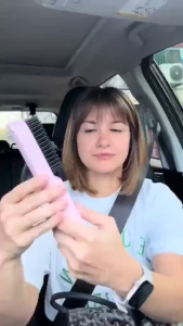 HusayTech Portable Wireless Hair Straightener Comb for On-the-Go Styling 800M Negative Ions 4 Temp
