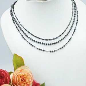 สร้อยคอ คละลาย ชุบสีดำ แฟชั่น สไตส์มินิมอล ความยาว 1618 นิ้ว ใส่เที่ยว ใส่ในชีวิตประจำวัน งานสวย พร้อมส่ง