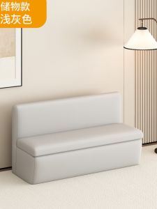 หรูหราไม้สตูลสตูลสําหรับห้องนอนทุกวันน้ําหนักเบาชั้นวางรองเท้ายาวสี่เหลี่ยมผืนผ้าโซฟาเบาะจัดเก็บ