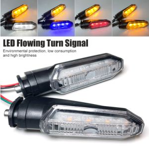 Kpqsea สัญญาณไฟเลี้ยวน้ำไหลคู่สี DRL สีเหลืองอำพันแบบสัญญาณไฟเลี้ยวรถจักรยานยนต์12V ไฟสำหรับฮอนด้าวิ่งกลางวัน CB150R ADV150 CRF250L