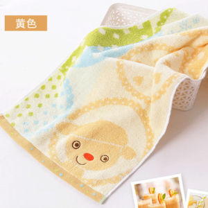 Pure Cotton Baby Towel Absorbent Non-shedding Cute Cartoon Face Wash Towel for Children Toddler Bath Towel Soft Fabric