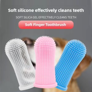 360 Silicone Pet Finger Toothbrush Dog Cat Oral Care Glove Full Range Teeth Cleaning BPA Free Gentle Gum Massage Tool Durable