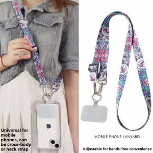 High-End Adjustable Ethnic Style Mobile Phone Lanyard Crossbody Neck Strap Vintage Mobile Phone Case Hanging Rope Accessories