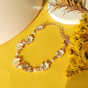 Her Lab Jewelry | 18K Gold Plated Women Adjustable Flower Link Bracelet Bangle JewelryWomen Gifts Promo sale Foundation Safeguard