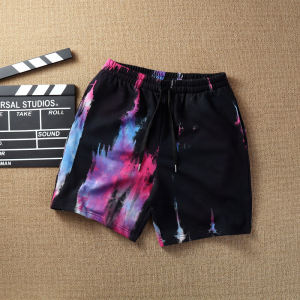 กางเกงขาสั้นทรงหลวมสไตล์อเมริกันย้อนยุคสำหรับผู้ชาย กางเกงขาสั้นลำลอง 5 กระเป๋า ผ้าฝ้ายแท้ ทรงหลวม สวมใส่สบาย ฤดูร้อน 2024