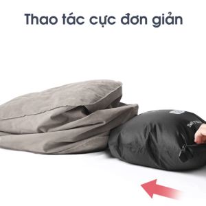 Gối hơi kê chân du lịch 3 tầng gấp gọn có thể điều chỉnh chiều cao TRAVESKY