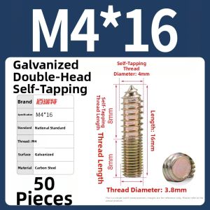 BAIRUITE | 304 Stainless Steel Hexagon Head Double End Self-Tapping Screw