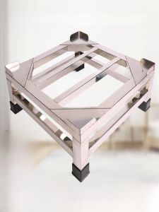 ชั้นวางเครื่องปรับอากาศ ตู้เย็น ตู้เย็นแบบหม้อต้ม ชั้นวางเครื่องซักผ้า ขาเครื่องปรับอากาศ ขาเครื่องซักผ้า สแตนเลส สีเทา