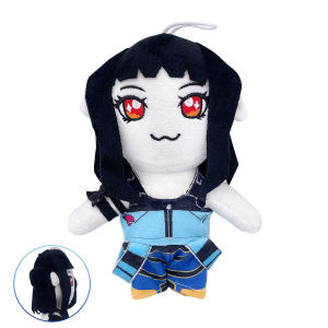 Anime Monster Hunt Girl Group Rumi Mira Zoey Figure Stuffed Plush Toys Cute Black Hat Magpie With 3 Eyes Monster Plush Toy Doll