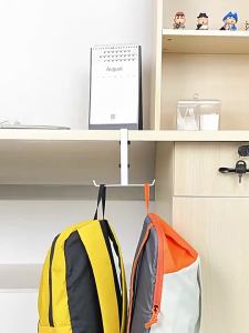 1pc Adjustable Desk Edge Hook Without Punching Office Desktop Edge Hanging Bag Hook Student Backpack Storage Hanging Hook
