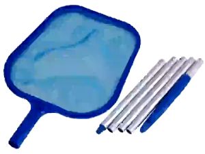 Pool Cleaning Net with 45-inch Pole Swimming Pool Cleaner Net with 5 Detachable Aluminum Pole Sections Pool Leaf Rake Professional Fine Mesh Cleaning Tools for Small Pools Pond Fountain