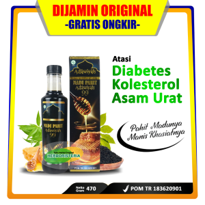 Madu Hitam Pahit Adawiyah 99 - Madu Propolis Obat Herbal Atasi Diabetes Kolesterol dan Asam Urat