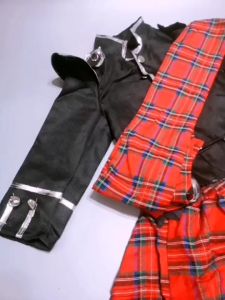 ชุดนานาชาติเด็ก สกอตแลนด์ เสื้อ กระโปรง สายคาด เครื่องหัว กระเป๋า ถุงเท้า (FANCY306)