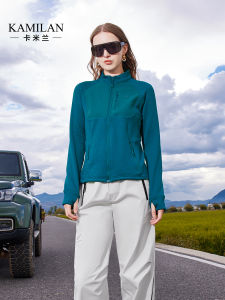 Kamilan Womens Woolen Jacket Waist-Cinching Casual Sporty Top Short Zippered Polyester Blend Long Sleeve High Collar