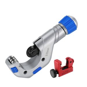Copper Pipe Cutter Set Heavy Duty Tubing Tool with Mini Tube Cutter for Copper Plastic Pipes Aluminum Brass Thin Stainless Steel