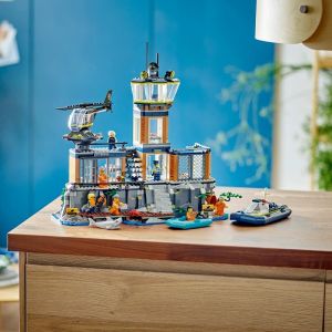 City Series Police Station Island Building Block Toy