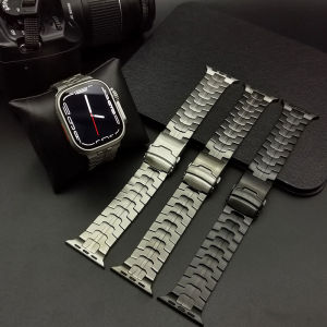 Luxury Titanium Strap For Apple Watch 11 Band Ultra 3 2 49mm 46mm Men Business Bracelet For iWatch Series Ultra 11 10 9 8 7 6 5 SE3 45mm 41mm 44mm 40mm 38mm 42mm