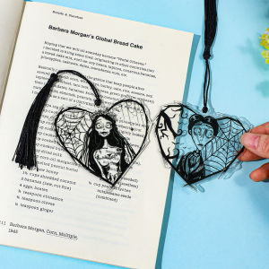Tim Burtons Corpse Bride Acrylic Love Tassel Bookmark Movie Enthusiast Page Marking Gift Book Accessories Student Teacher Stati