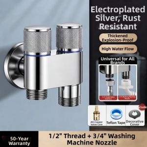 TAOSHI | Dual Outlet Auto-Stop Water Valve for Washing Machine