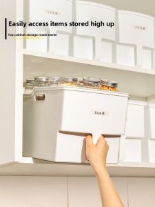 Pull-out Cabinet Storage Basket With Handle Segmented Organizer