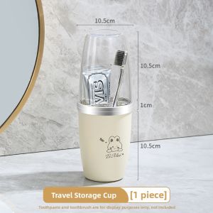 YOULUNMEI | Mold-Resistant Toothbrush Holder and Rinsing Cup Set Portable