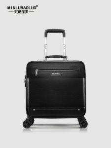 Mens Business Canvas Luggage Oxford Cloth Carry-On Suitcase with Four-Wheel Rotation Travel Bag Paul Minlu 18 Inch 20 Inch