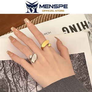 MENSPE Fashion Womens Ring Advanced Light Luxury 18K Gold Open Ring Girlfriend Gift Jewelry Accessories Adjustable Ring Circumference for Women Gift Package