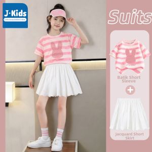 JKIDS | Summer Sportwear Set Shortsleeve Jean Shorts