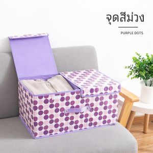 สาม-in-one ชุดชั้นในถุงเท้า Bra Organizer กล่อง Home Storage Solution ผ้าวัสดุขนาดใหญ่ขนาด 50x30x25 ซม.สี < Ne1>