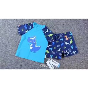 Set Baju Celana Renang Anak Laki-Laki Motif Dino// Baju Renang Anak BR6