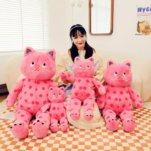 Đồ chơi Mèo bông lông mịn Mèo Chấm Bi Mặt Quạo siêu mềm vải không nhăn an toàn cho bé