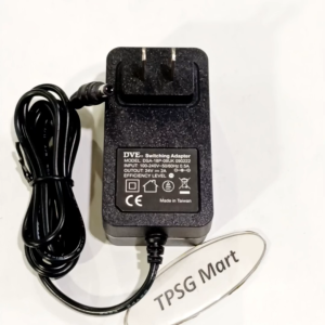 Adapter DC 24V - 2A / Đầu cắm 5.5mm x 2.1mm (Chân cắm Dẹp US dây liền)